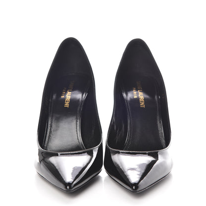 Saint Laurent Patent Calfskin Zoe 85 Pumps 37 Black 2 of 9