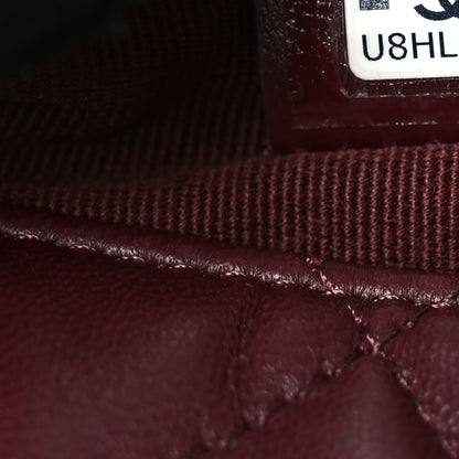 Chanel Lambskin Quilted Hobo Clutch With Chain Burgundy 12 of 21