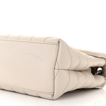 Saint Laurent Calfskin Y Quilted Monogram Small Loulou Chain Satchel Ivory 10 of 12