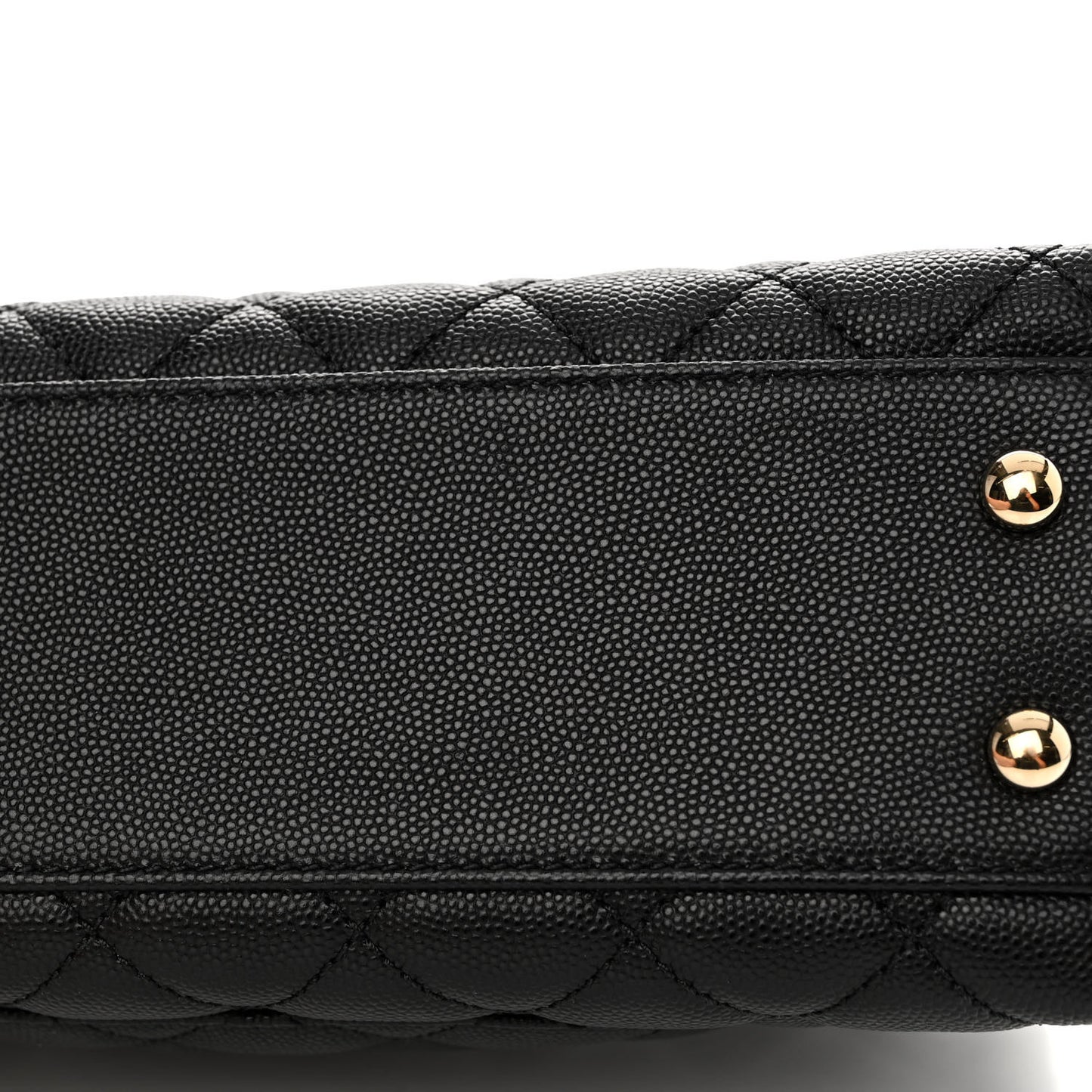 Caviar Quilted Mini Coco Handle Flap Black