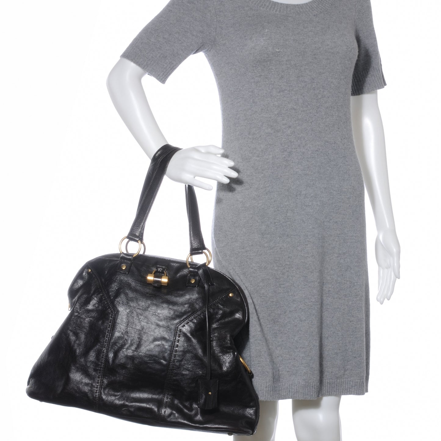 Leather Oversized Muse Dark Brown