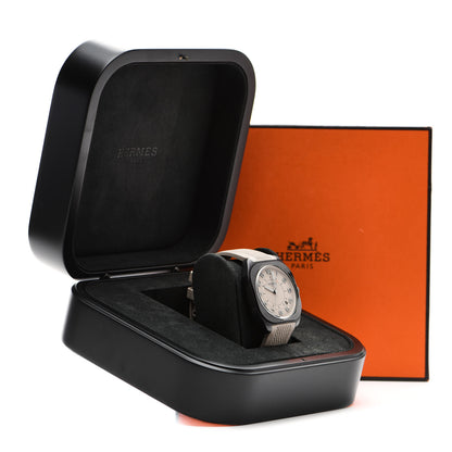 Hermes Titanium Rubber 39mm H08 Special Edition Automatic Watch Taupe 6 of 6