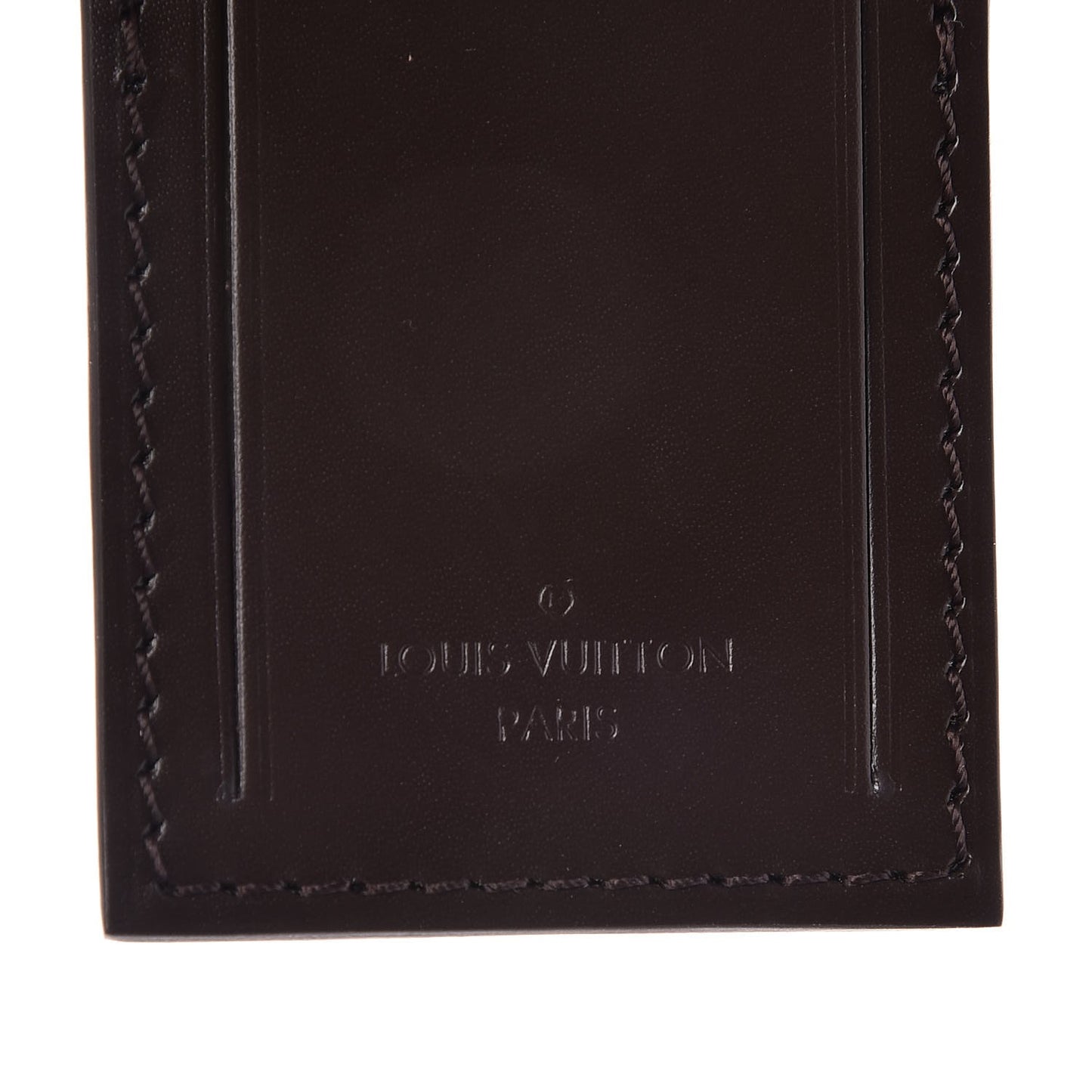 Calfskin Luggage Tag Ebene