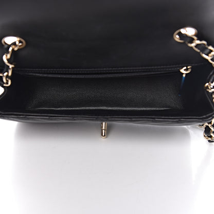 Chanel Lambskin Chevron Quilted Mini Rectangular Flap Black 5 of 11