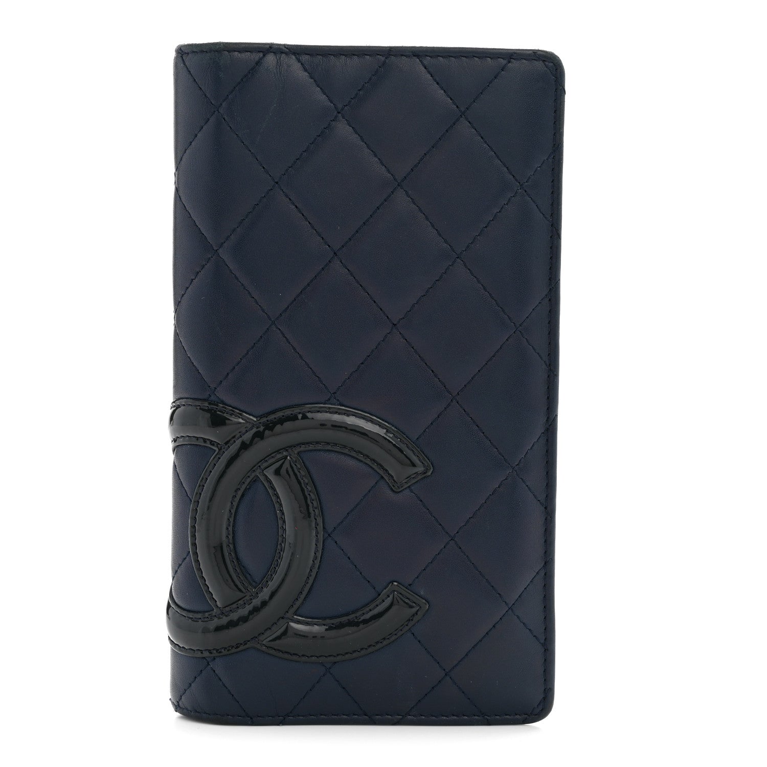 Chanel Calfskin Quilted Cambon Yen Wallet Blue 1 of 10