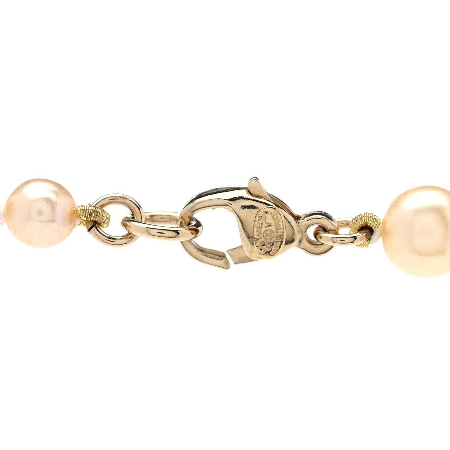 Pearl Multistrand CC Long Necklace Pearly White