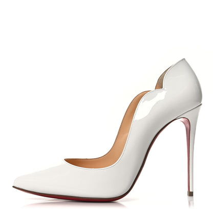 Christian Louboutin Patent Hot Chick 100 Pumps 38.5 White 1 of 8