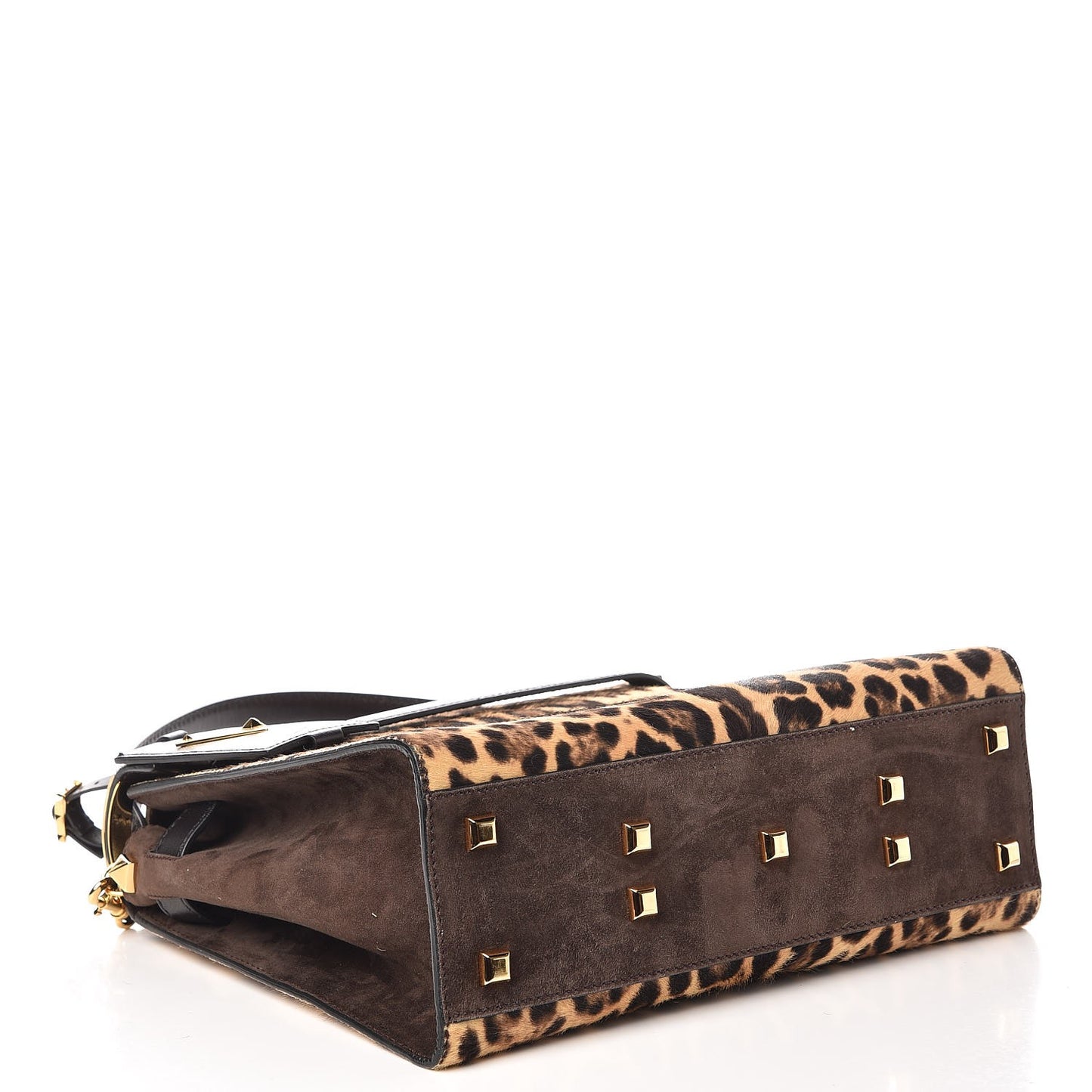 Calf Hair My Rockstud Frame Bag Leopard