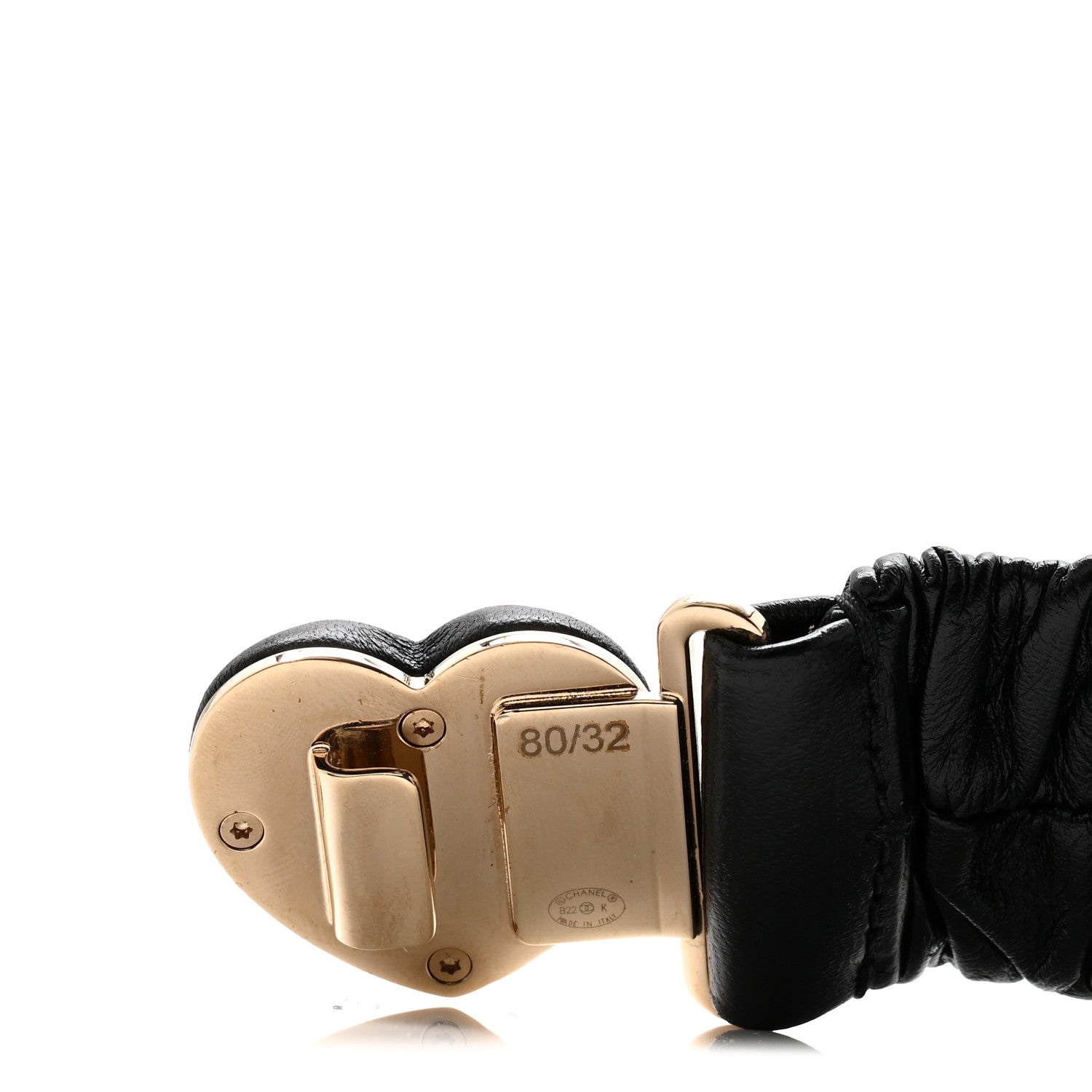 Chanel Lambskin Heart Belt 80 32 Black 1834006 – FASHIONPHILE
