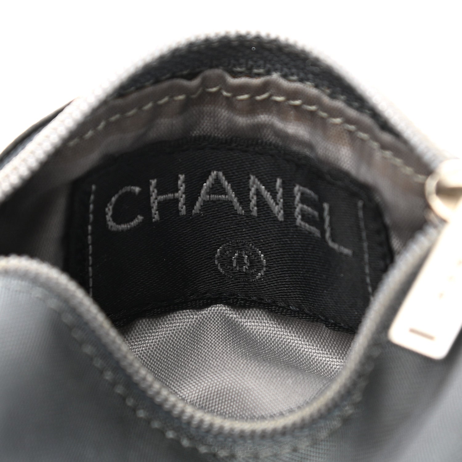 Chanel Nylon Mini Pouch Grey 6 of 10