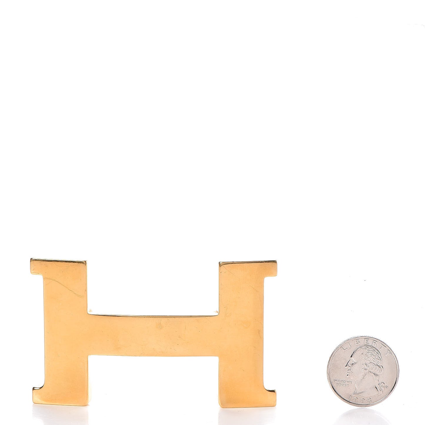 Polished 42mm Constance 2 Belt Buckle Gold