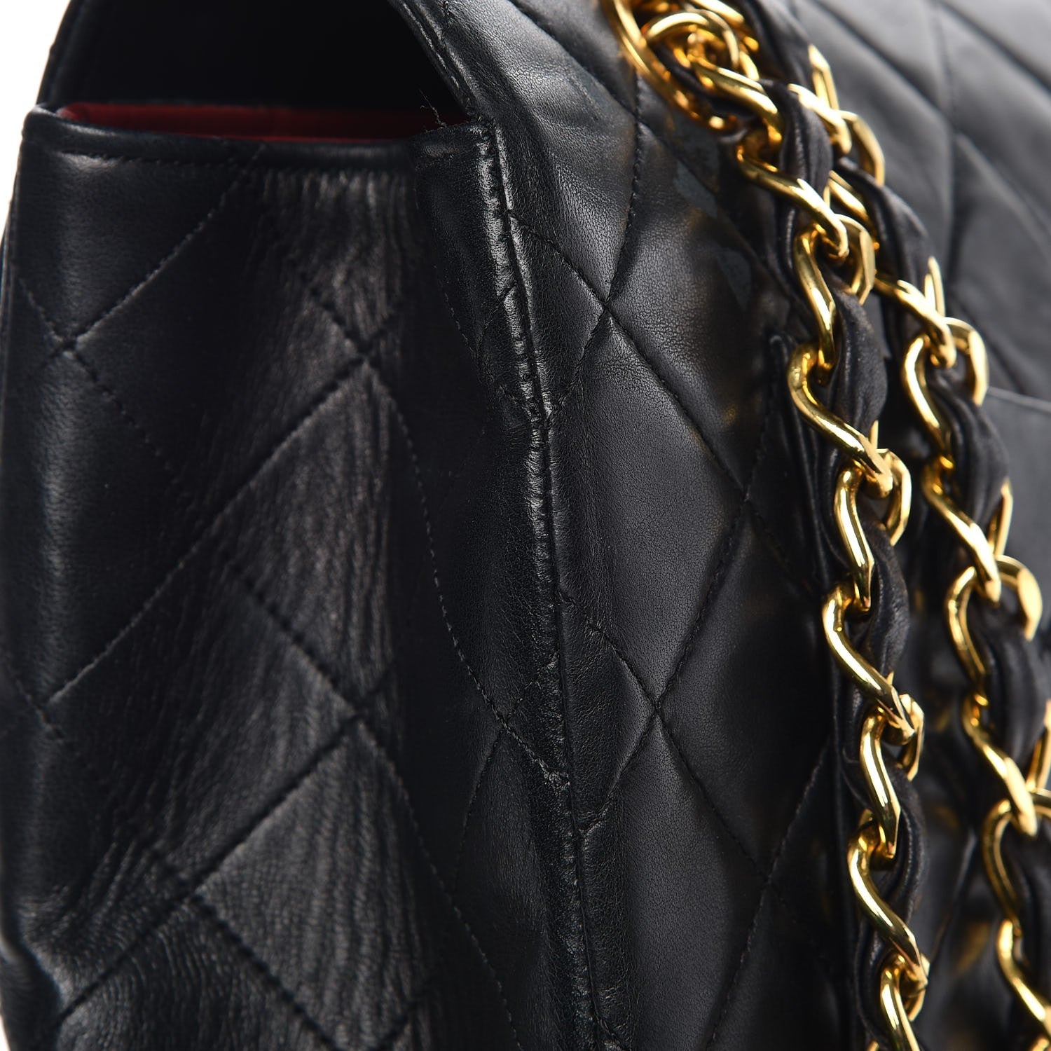 Chanel Lambskin Quilted XL Jumbo Single Flap Black 11 of 13