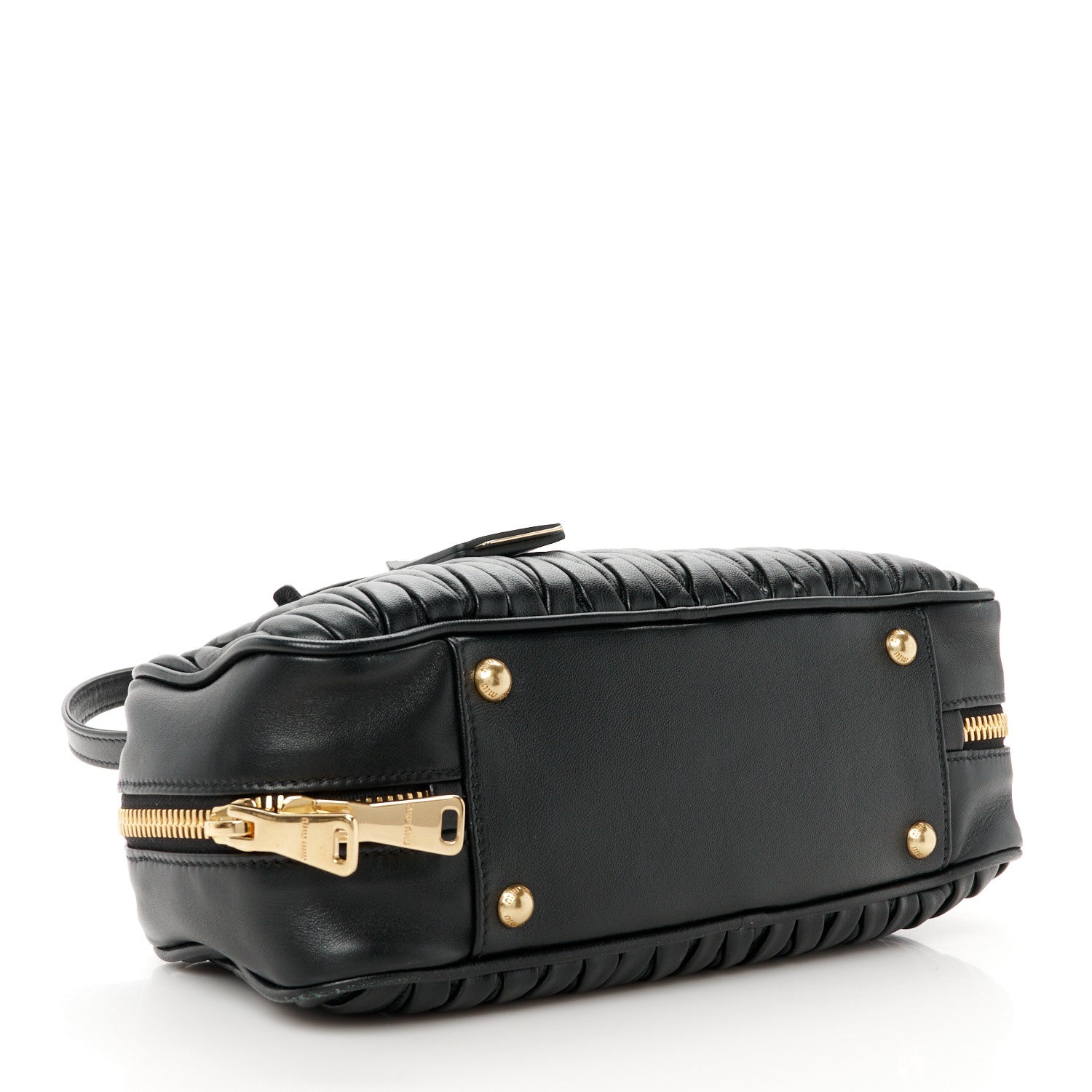 Miu Miu Nappa Matelasse Large Arcadie Top Handle Bag Black 4 of 11