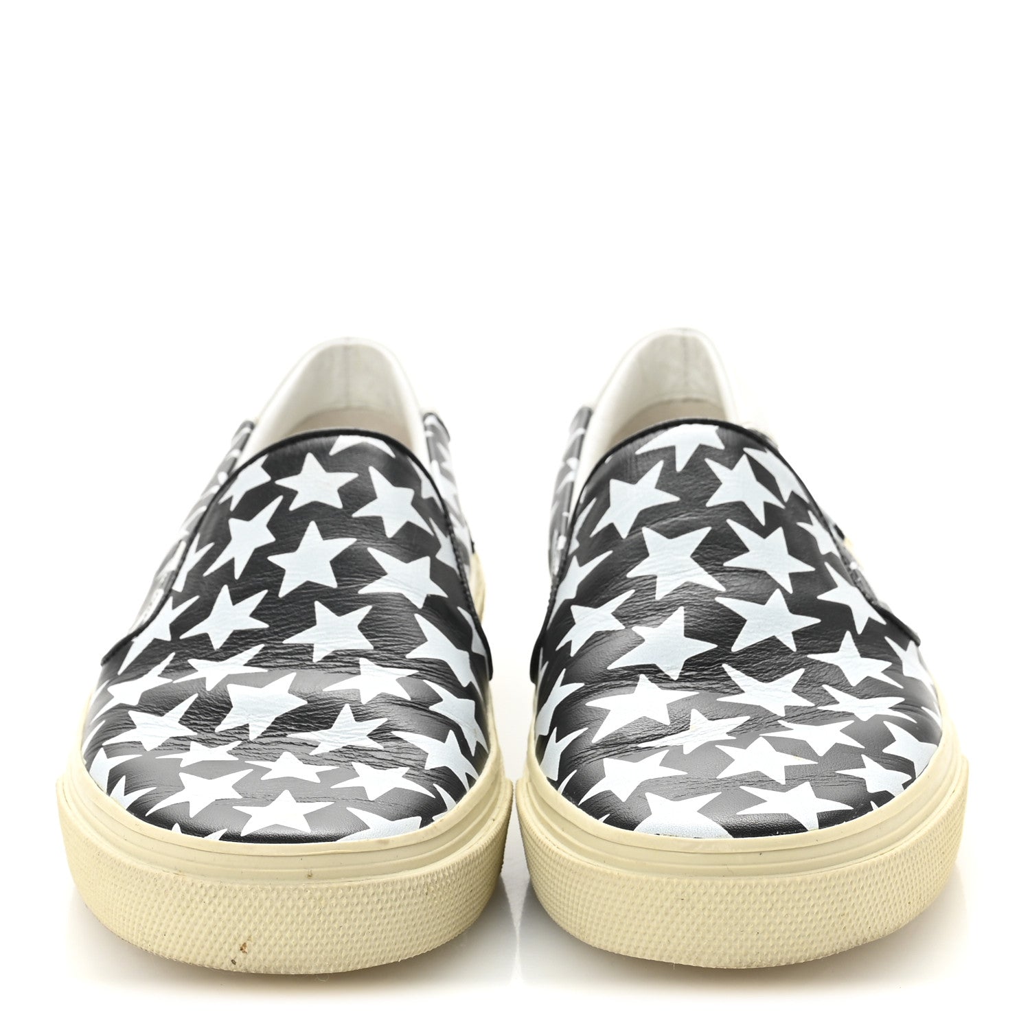 Saint Laurent Calfskin Star Skate Slip On Sneakers 37 Black Blue Optique 3 of 9