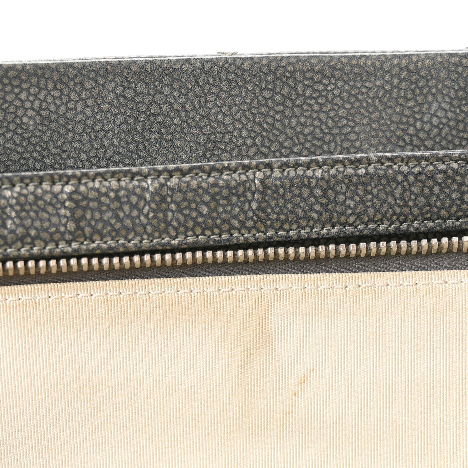 Chanel Metallic Caviar Quilted CC Timeless Soft Tote Dark Silver 11 of 11