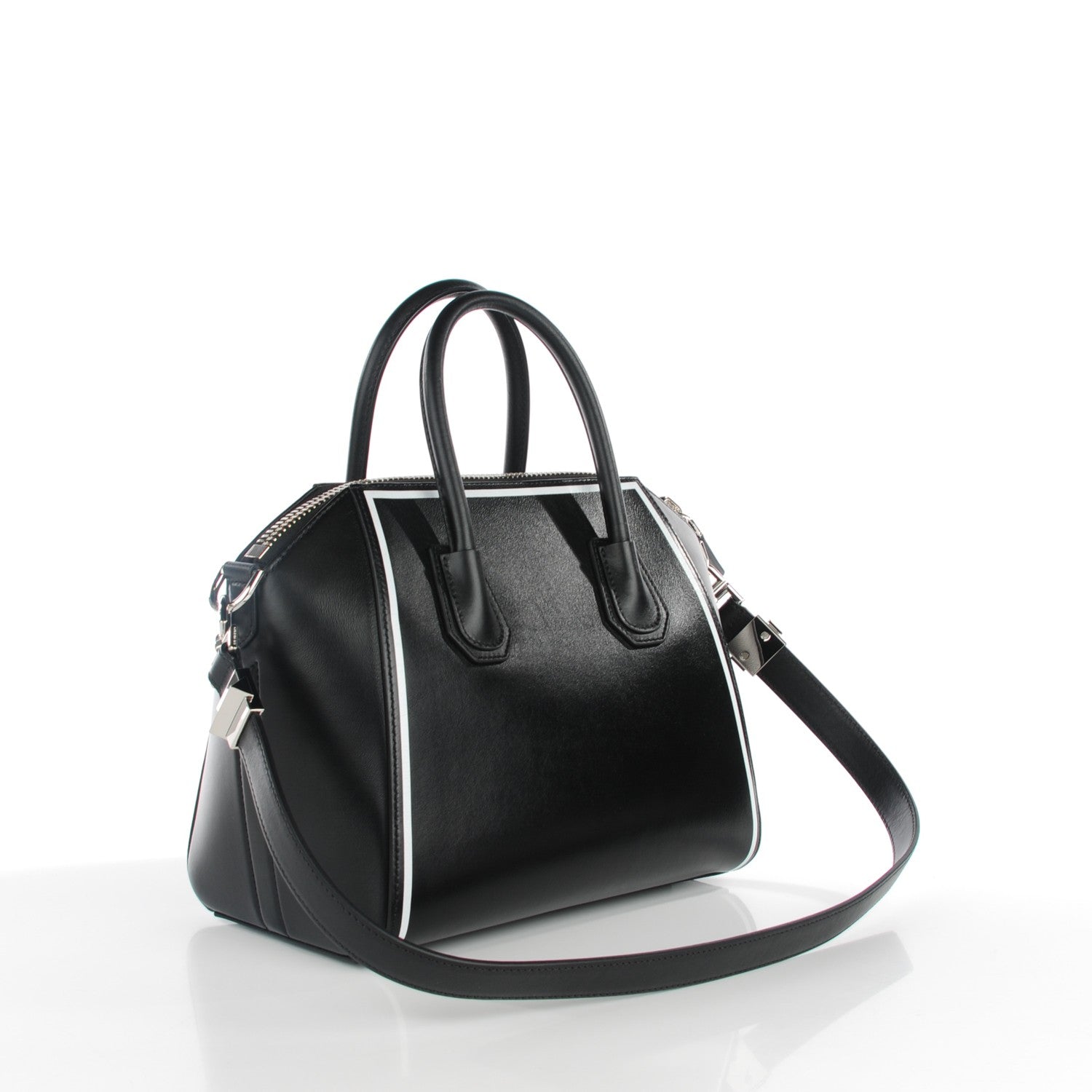 Givenchy Calfskin Small Contrasted Frame Antigona Black 3 of 7