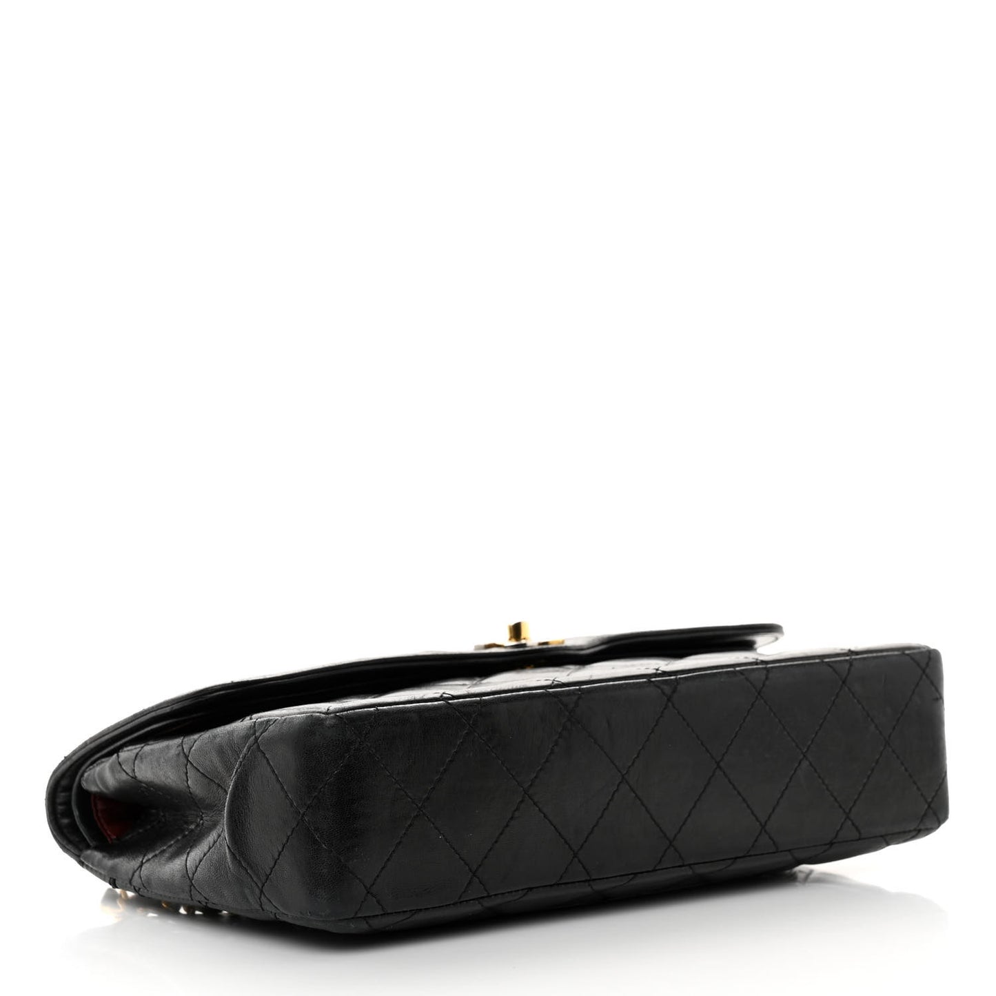 Lambskin Quilted Medium Single Flap Black