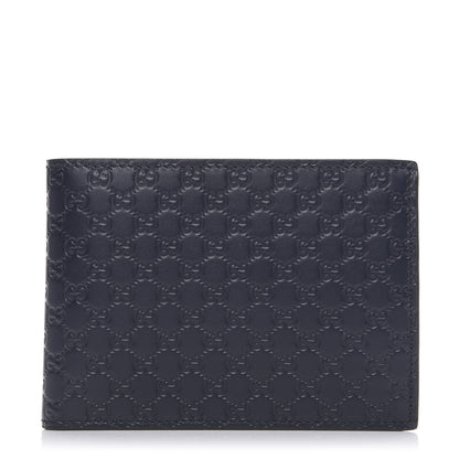 Gucci Microguccissima Bi-Fold Wallet Navy Blue 2 of 14