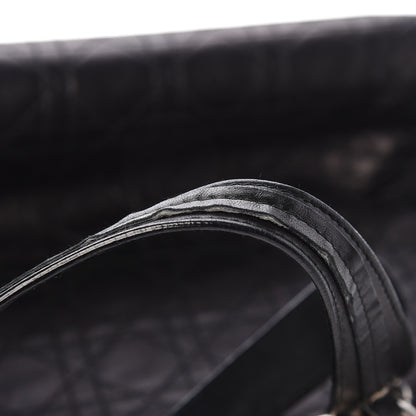 Christian Dior Lambskin Cannage Large Dior Soft Shopping Tote Black 8 of 20