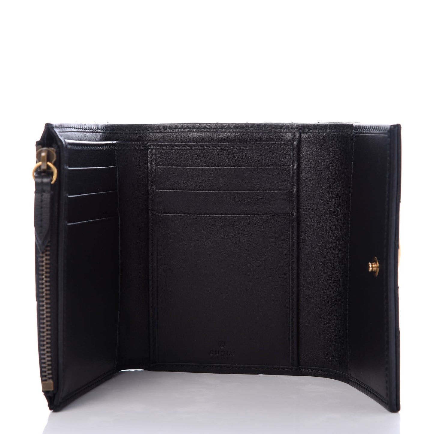 Calfskin Matelasse GG Marmont Wallet Black