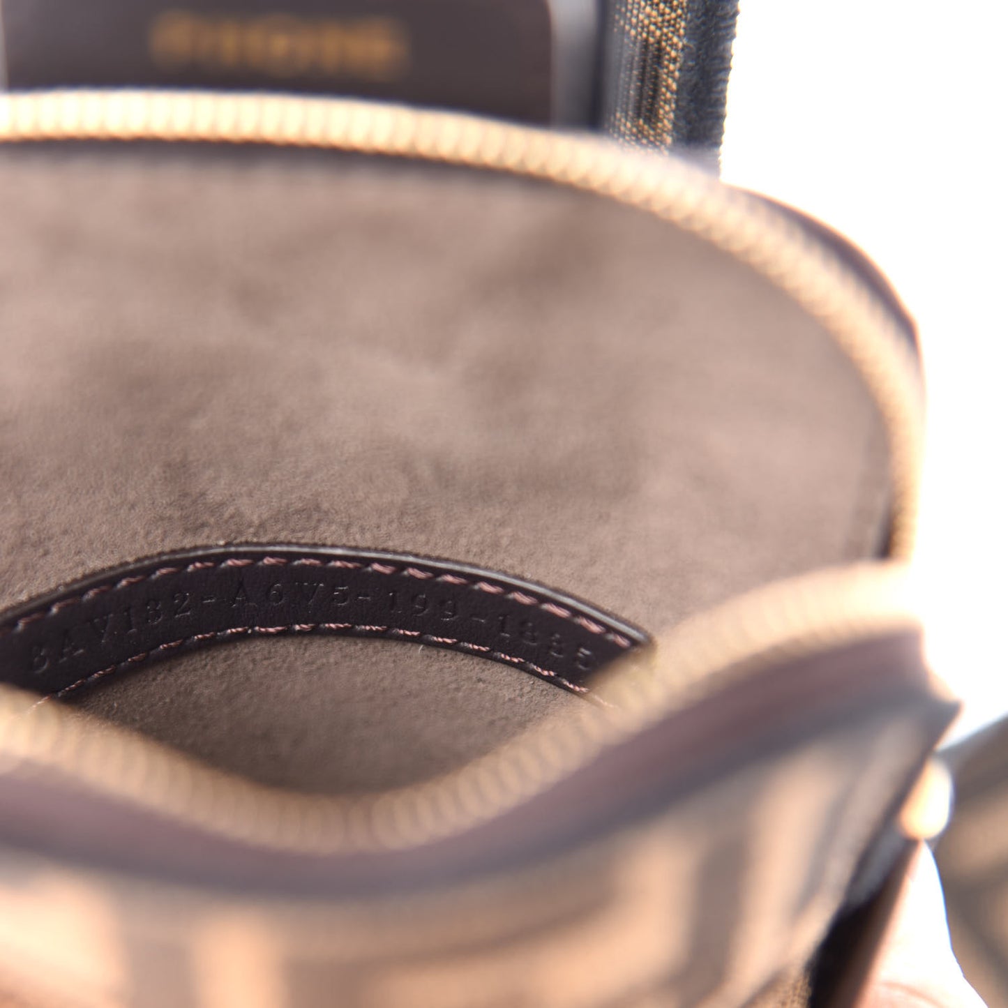 Fabric Jacquard FF 1974 Cell Pocket Strap You Tobacco Moro Black