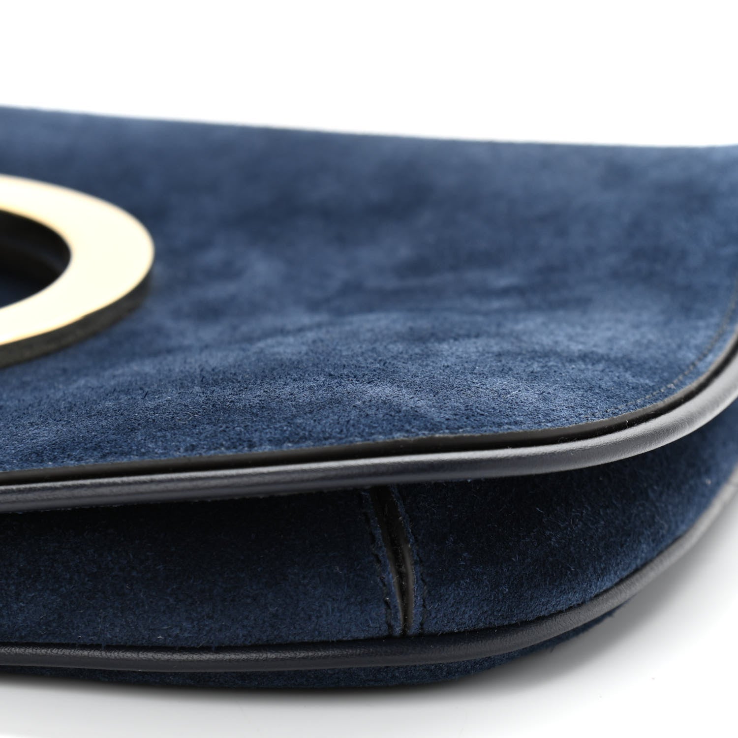 Gucci Suede Talco Roxy Calfskin Blondie Chain Shoulder Flap Bag Blondie Blue 9 of 9