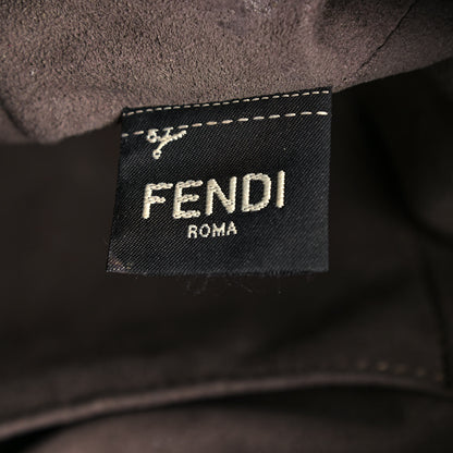 Fendi Vitello Grace F is Fendi Bi-Color FF 1974 Embossed Grande Mon Tresor Bucket Bag Maya Black Fragola 6 of 15