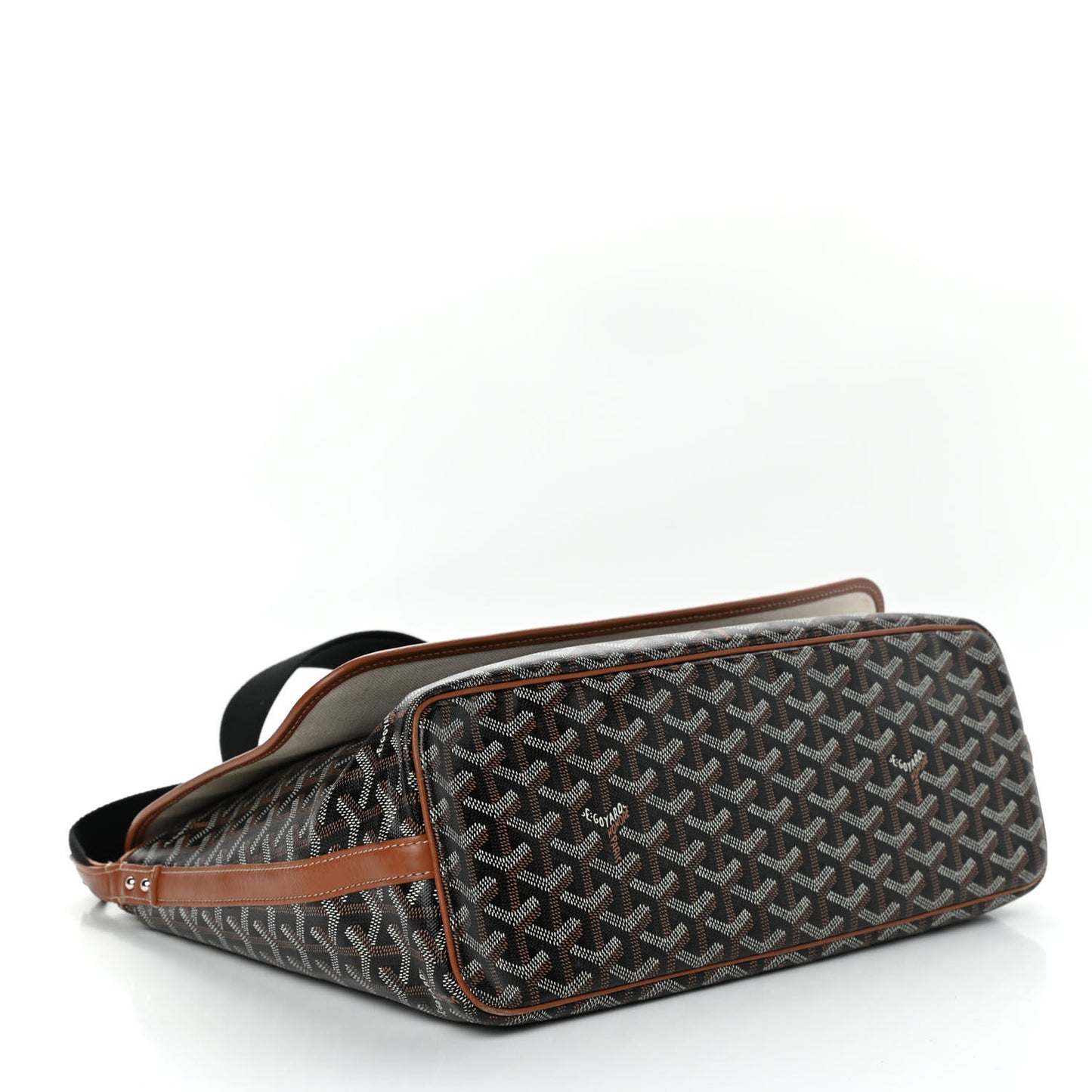 Goyardine Capetien Messenger Bag Black Gold