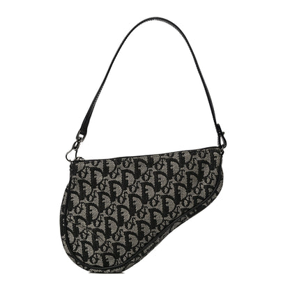 Christian Dior Monogram Mini Saddle Pochette Black 1 of 11