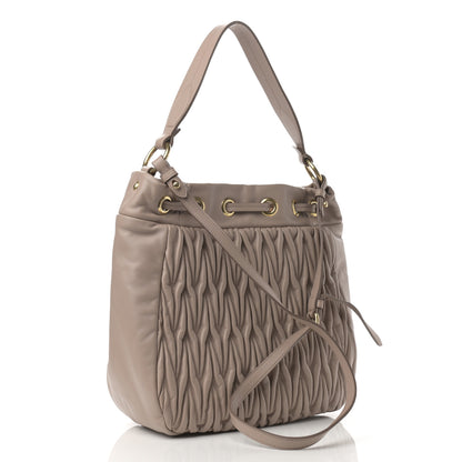 Miu Miu Nappa Matelasse Bucket Bag Cammeo 3 of 11
