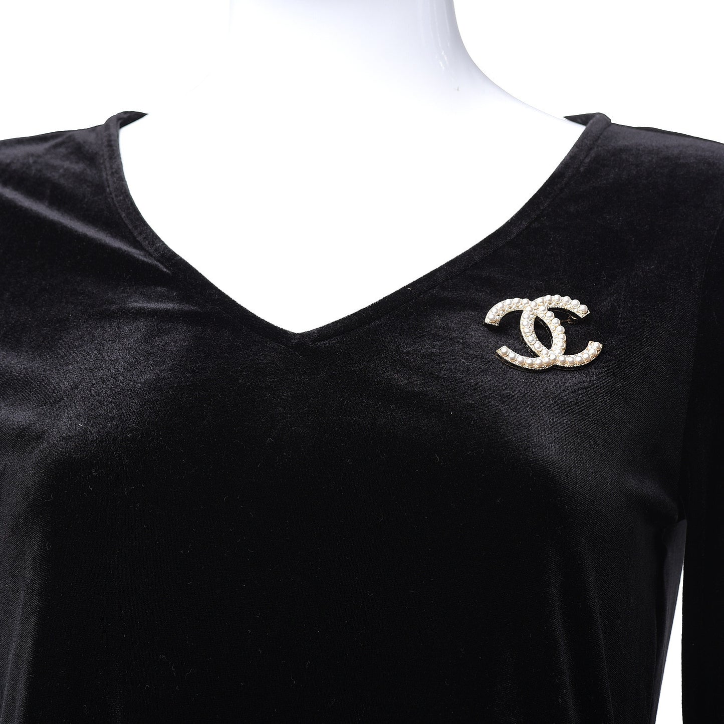 Pearl CC Brooch Gold
