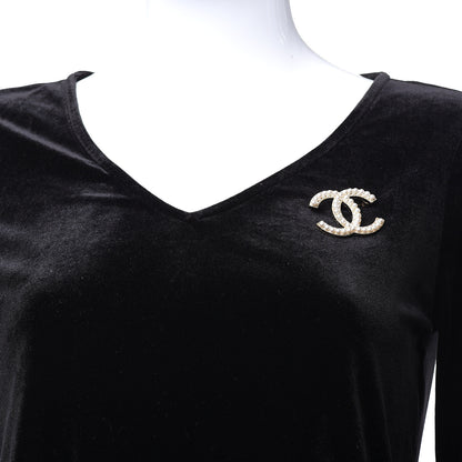Chanel Pearl CC Brooch Gold 2 of 5