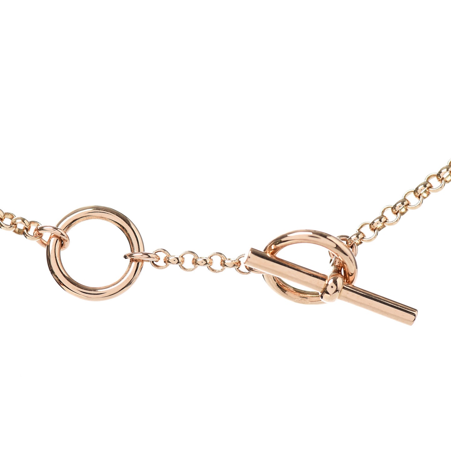 18K Rose Gold Diamond Gambade Clou de Selle Necklace
