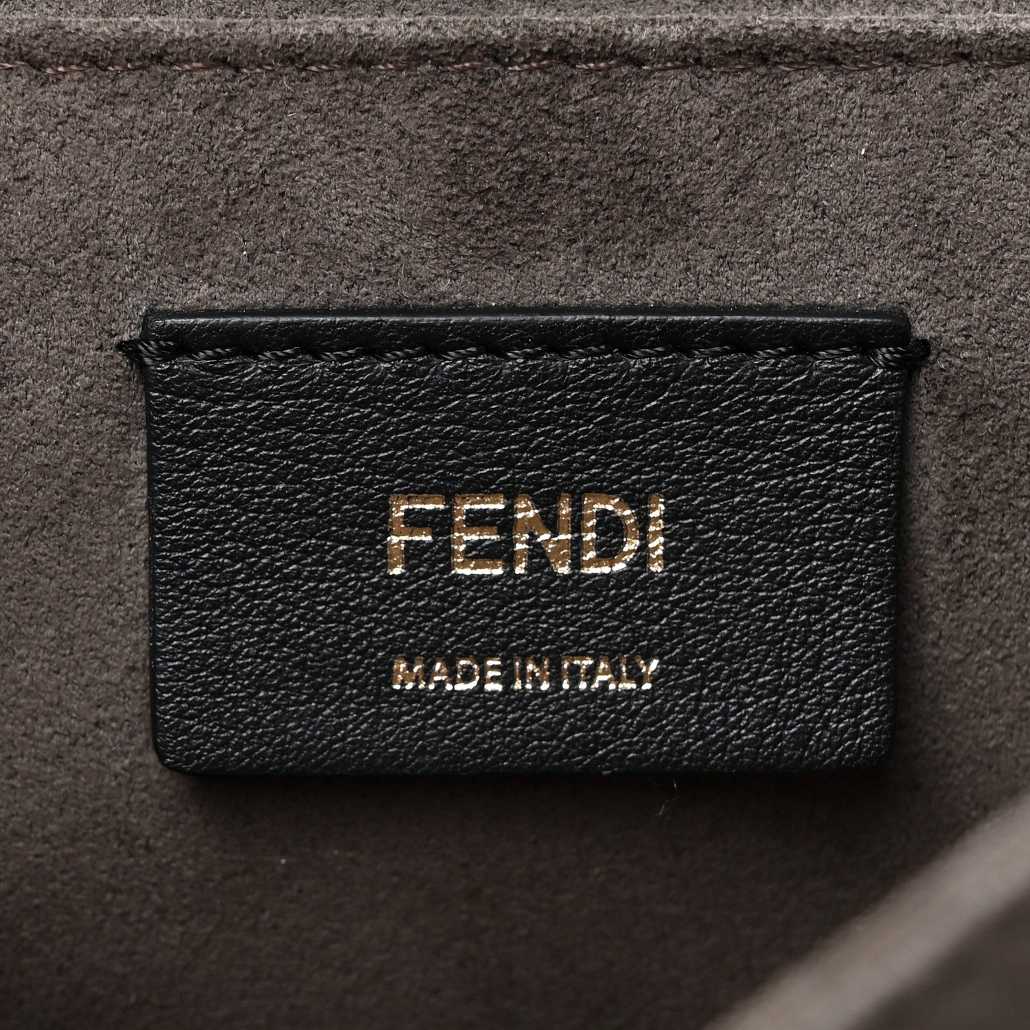 Fendi Vitello Liberty Scalloped Studded Kan I Shoulder Bag Carbone 6 of 13