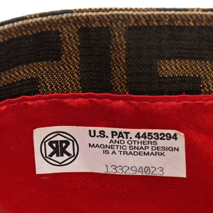 Fendi Zucca Pony Hair Embroidered Baguette Tobacco 7 of 10