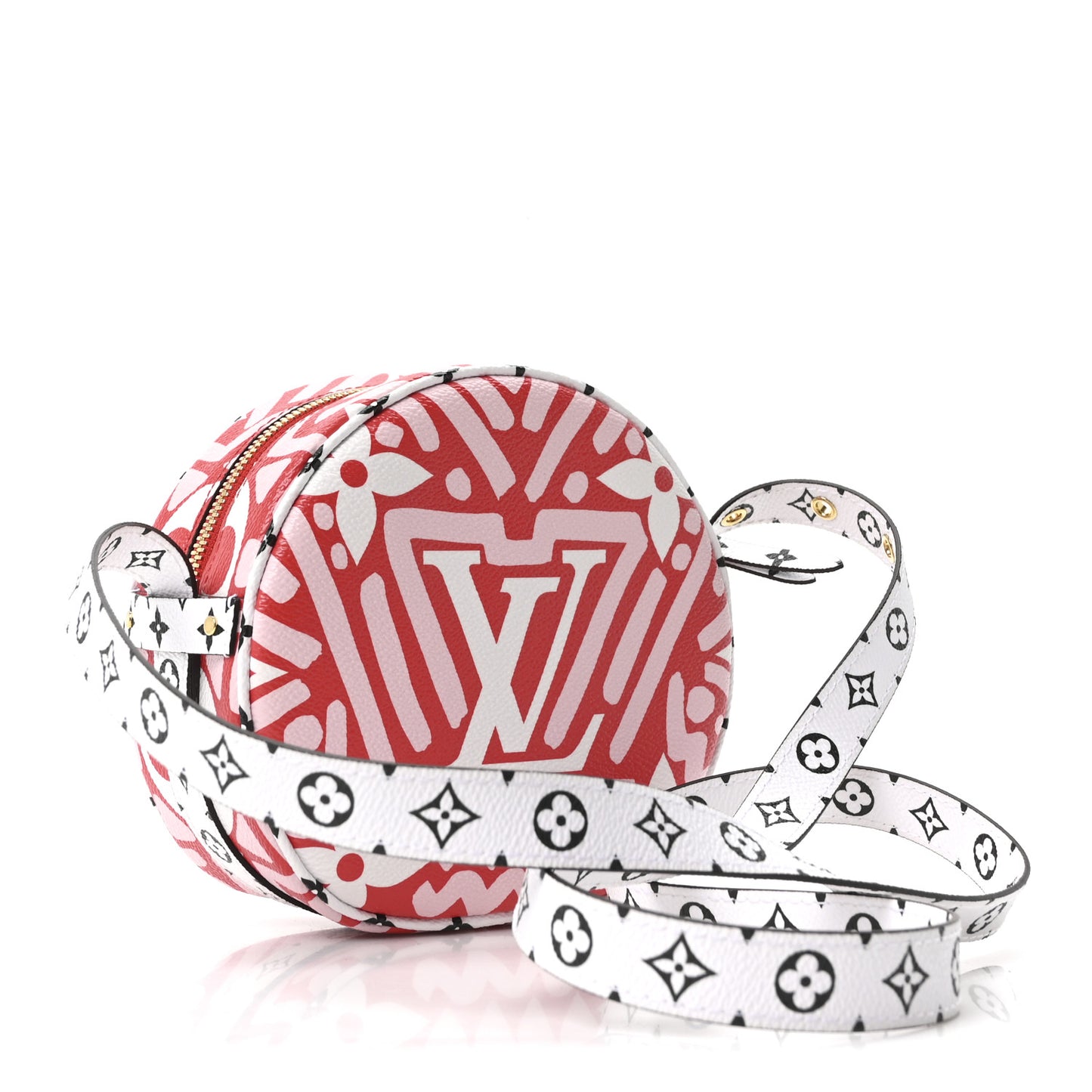 Monogram Giant Crafty Boite Chapeau Souple PM Rouge Rose Creme