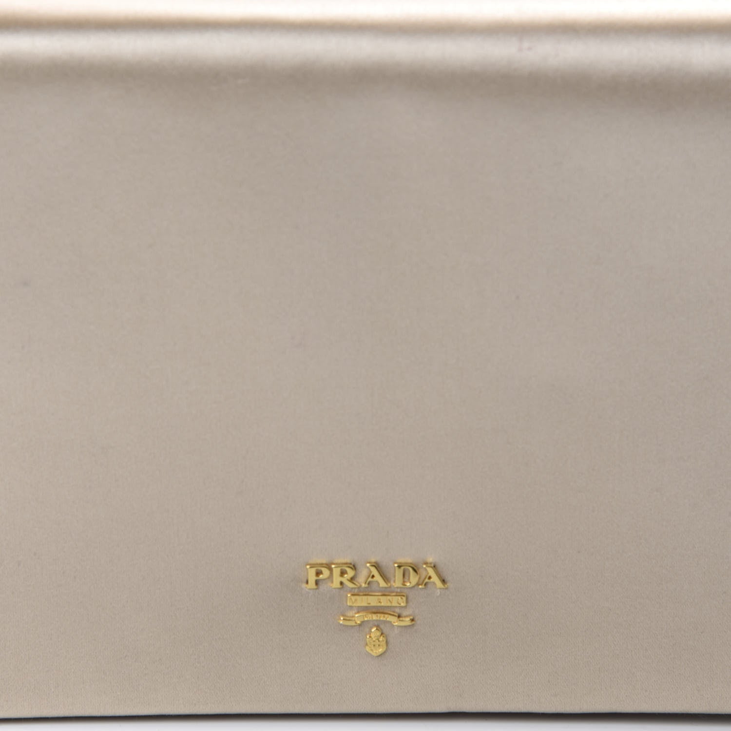 Prada Satin Flap Clutch Bag Sabbia 9 of 9