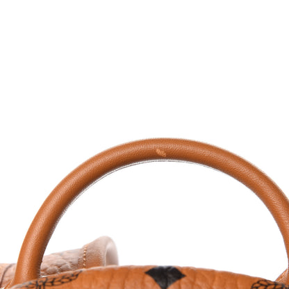 MCM Visetos Small Side Stud Stark Backpack Cognac 10 of 10