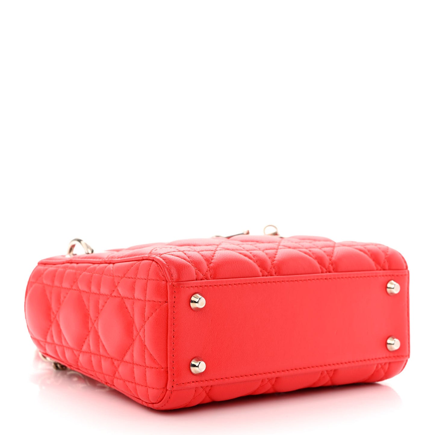 Lambskin Cannage Mini Lady Dior Red