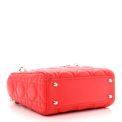 Christian Dior Lambskin Cannage Mini Lady Dior Red 4 of 12