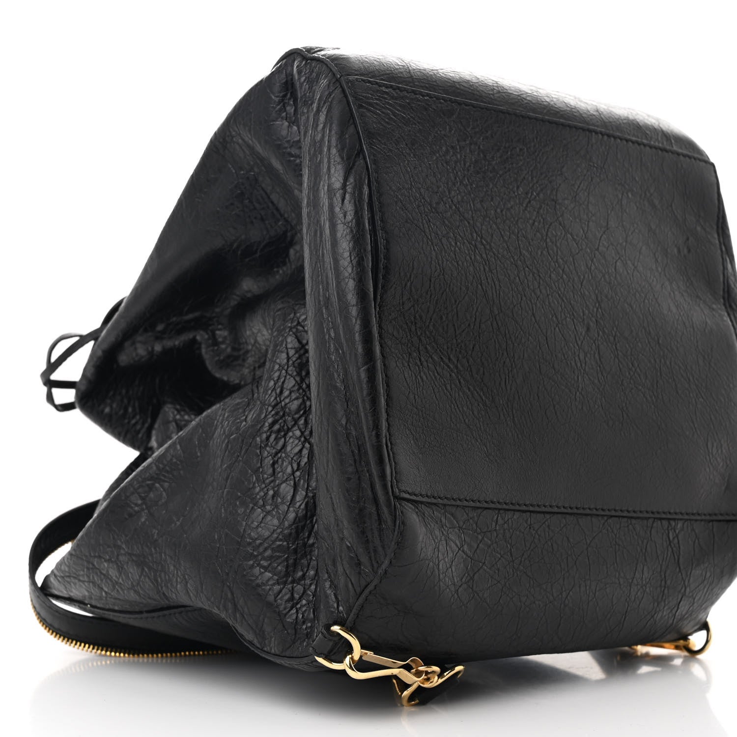 Balenciaga Agneau Giant 12 Gold Hardware Zip Traveler Backpack Black 10 of 11