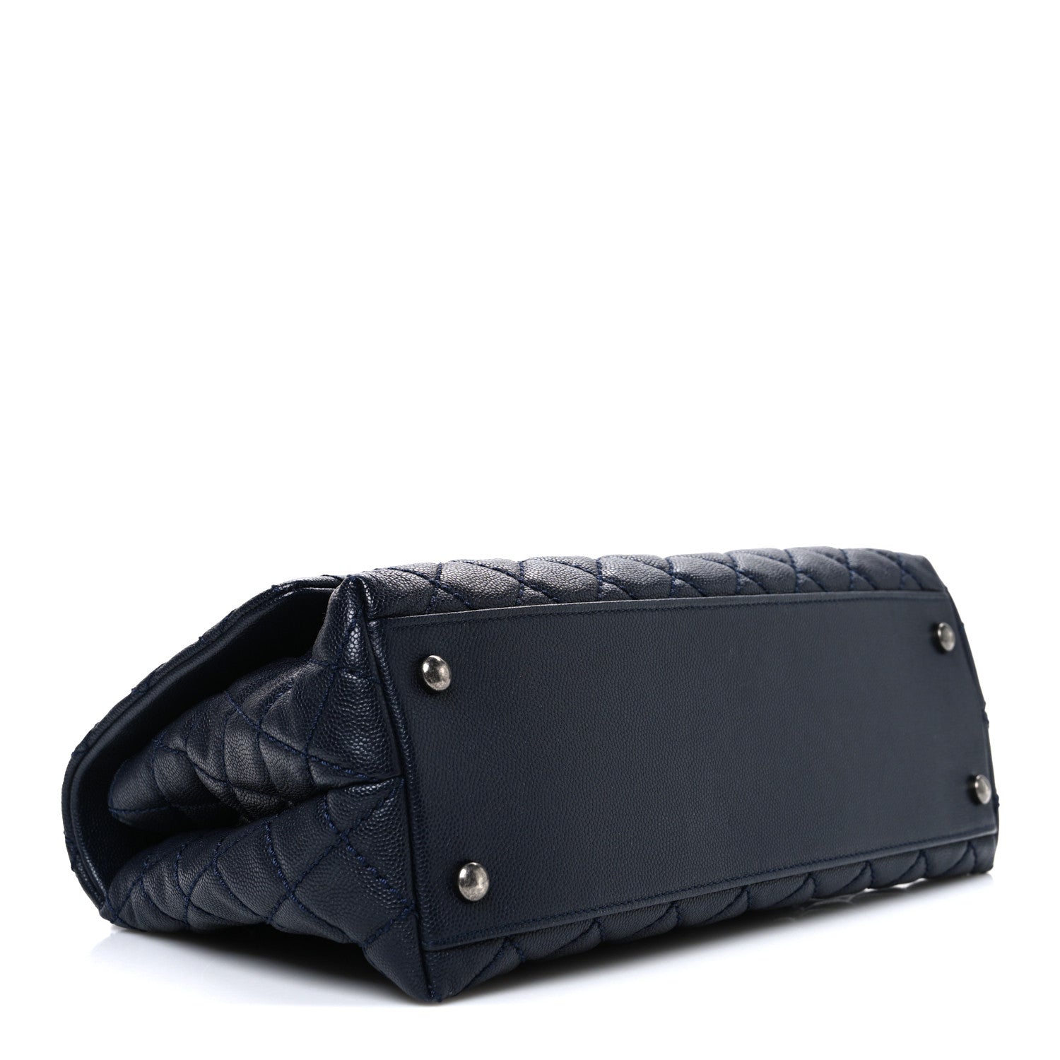 Chanel Caviar Quilted Small Coco Handle Flap Navy 4 of 11