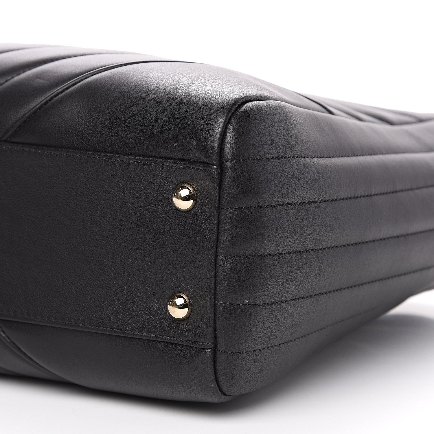 Chanel Calfskin Chevron Quilted Statement Shopping Tote Black 5 of 9