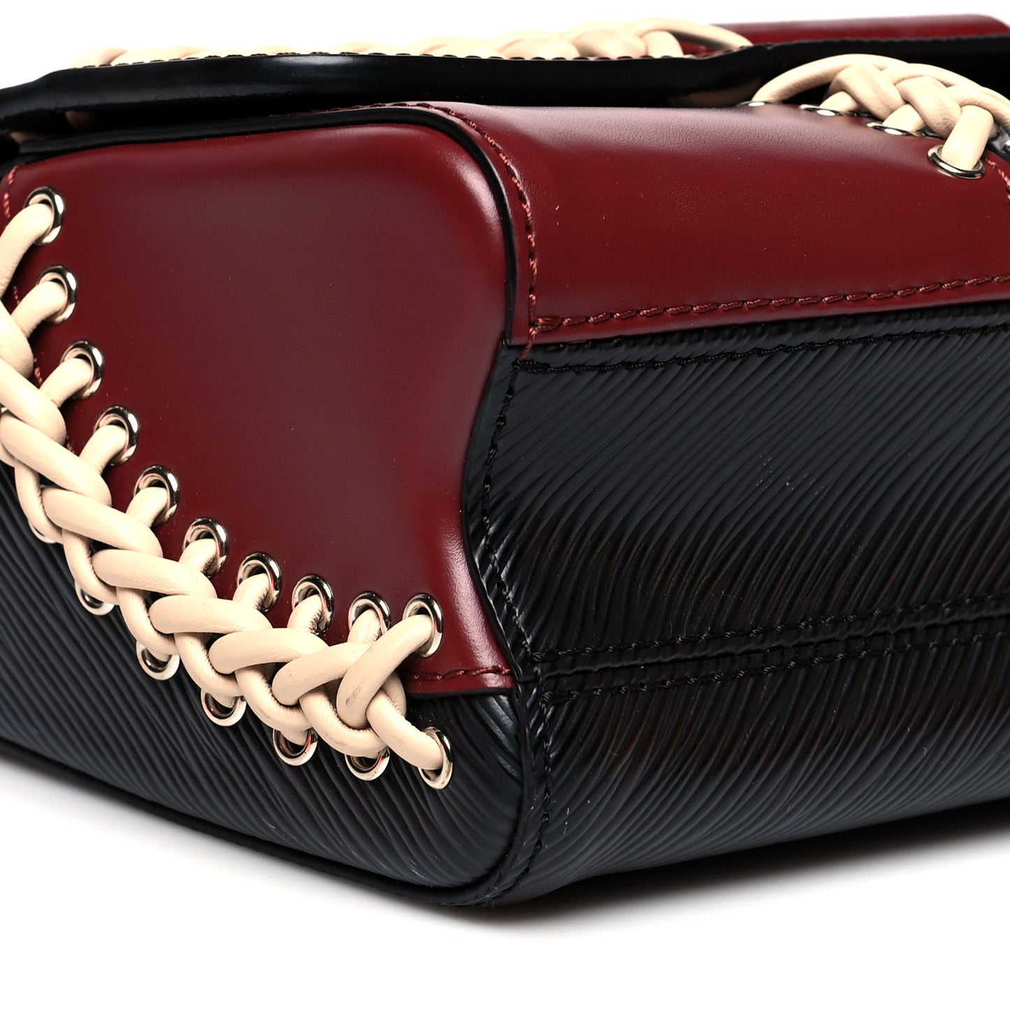 Epi Braided Twist Shoulder Bag MM Black