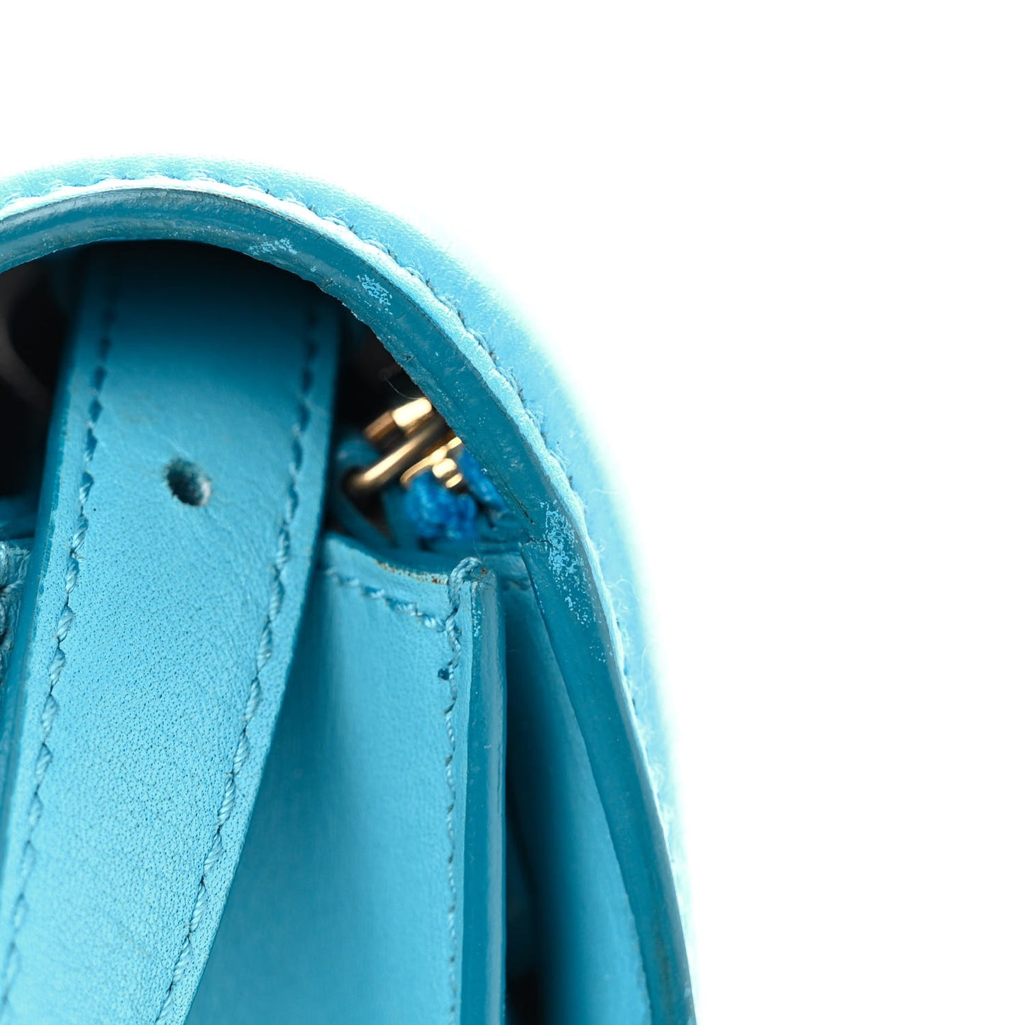 Box Calfskin Medium Classic Box Flap Bag Blue