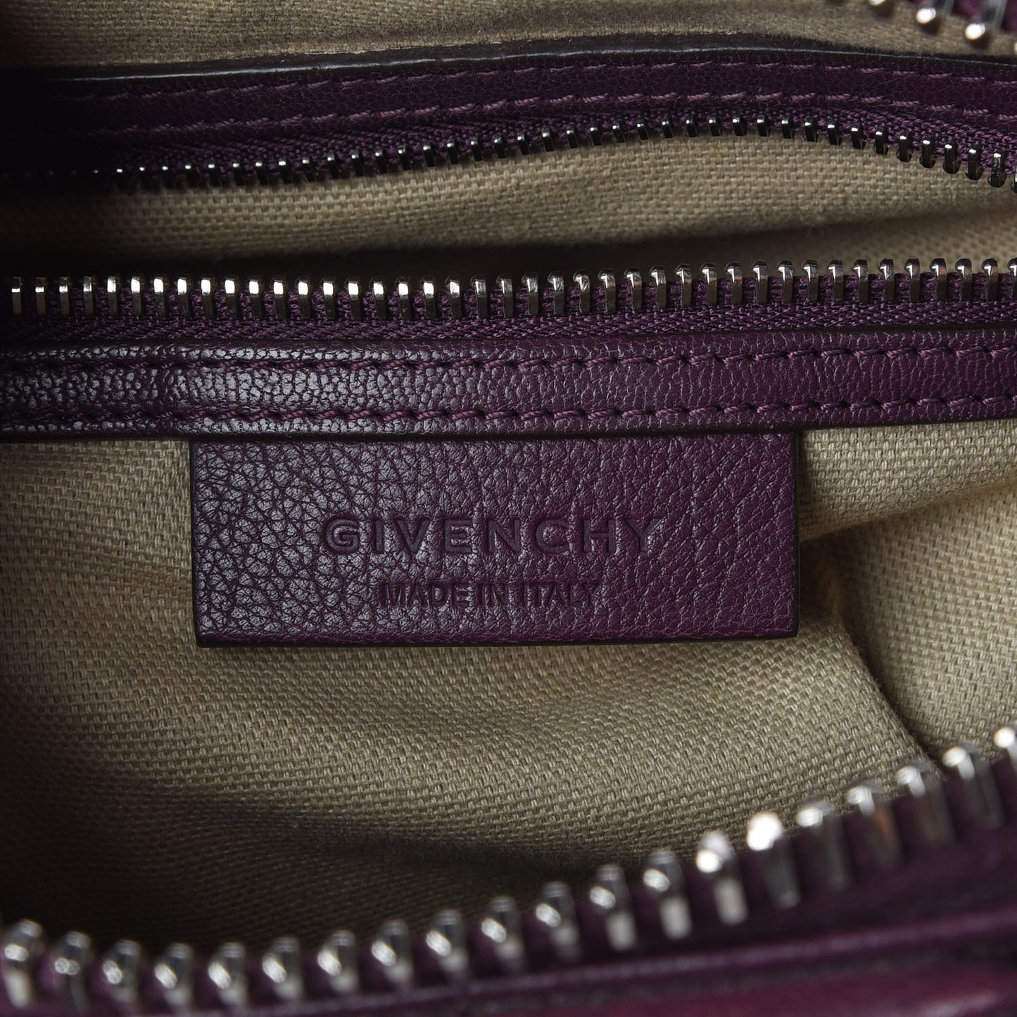 Sugar Goatskin Mini Antigona Dark Purple