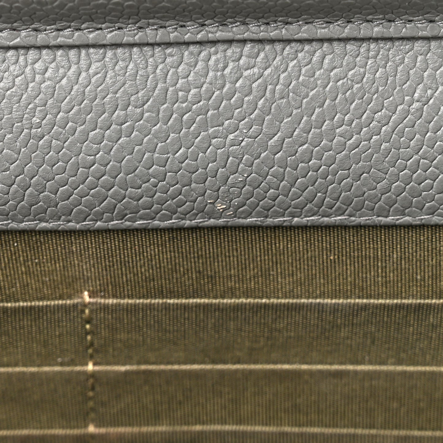 Caviar Quilted Boy Wallet On Chain WOC Grey