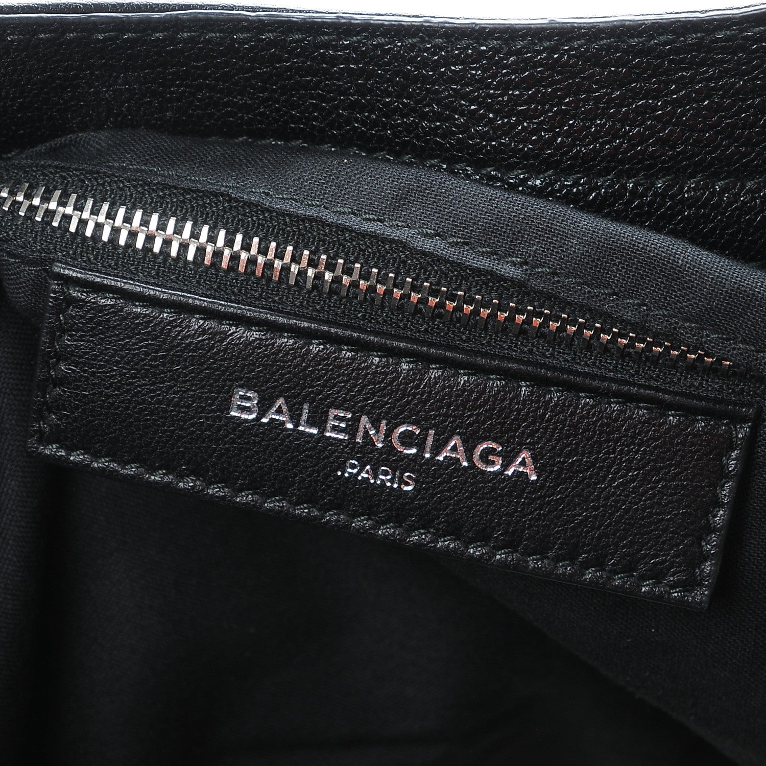 Balenciaga Chevre Silver Metallic Edge Hardware Velo Black 7 of 8