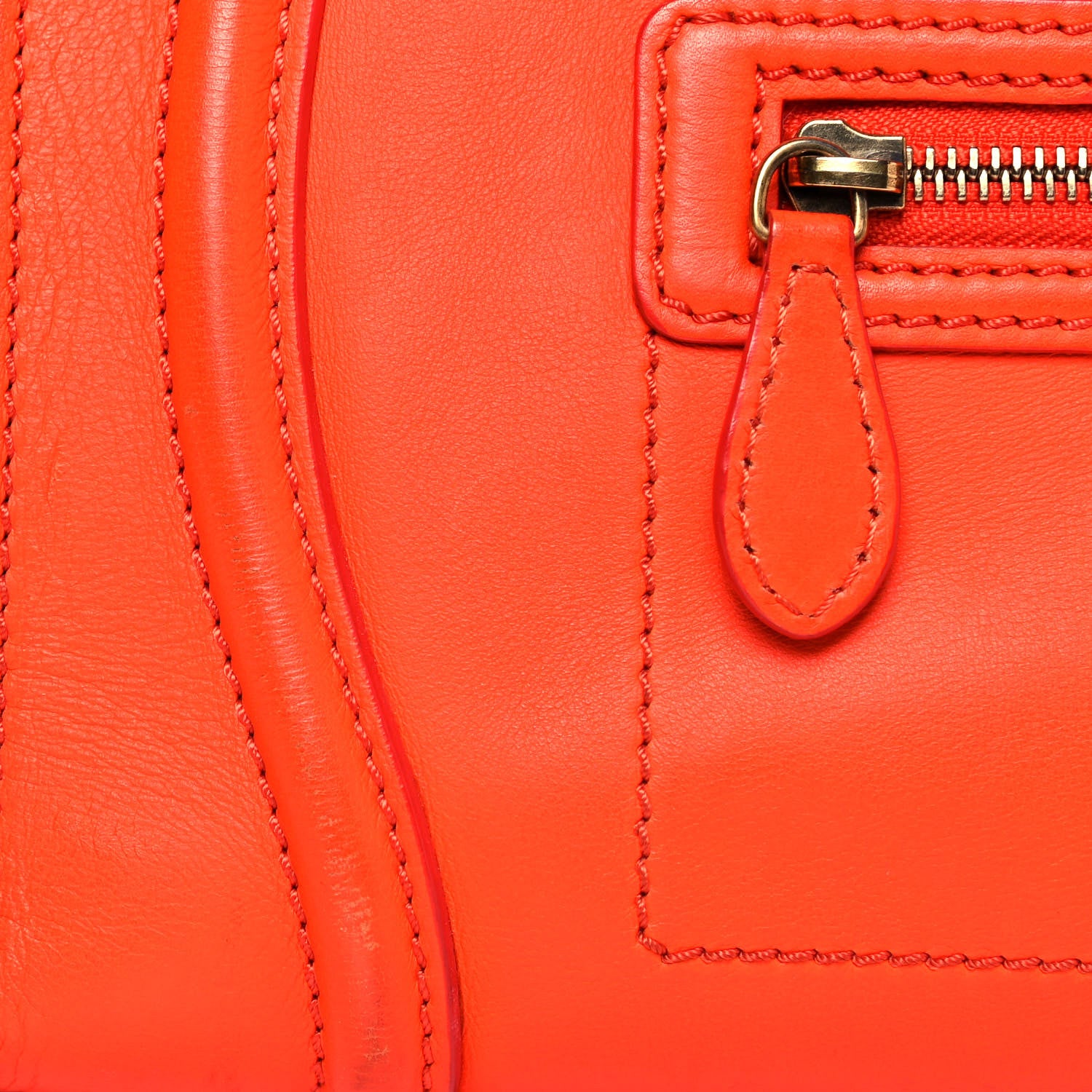 Celine Smooth Calfskin Mini Luggage Orange 22 of 26