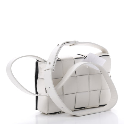Bottega Veneta Lambskin Maxi Intrecciato Cassette Crossbody Bag White 3 of 10